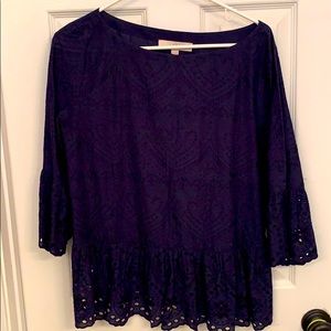 LOFT Womans Eyelit Blouse